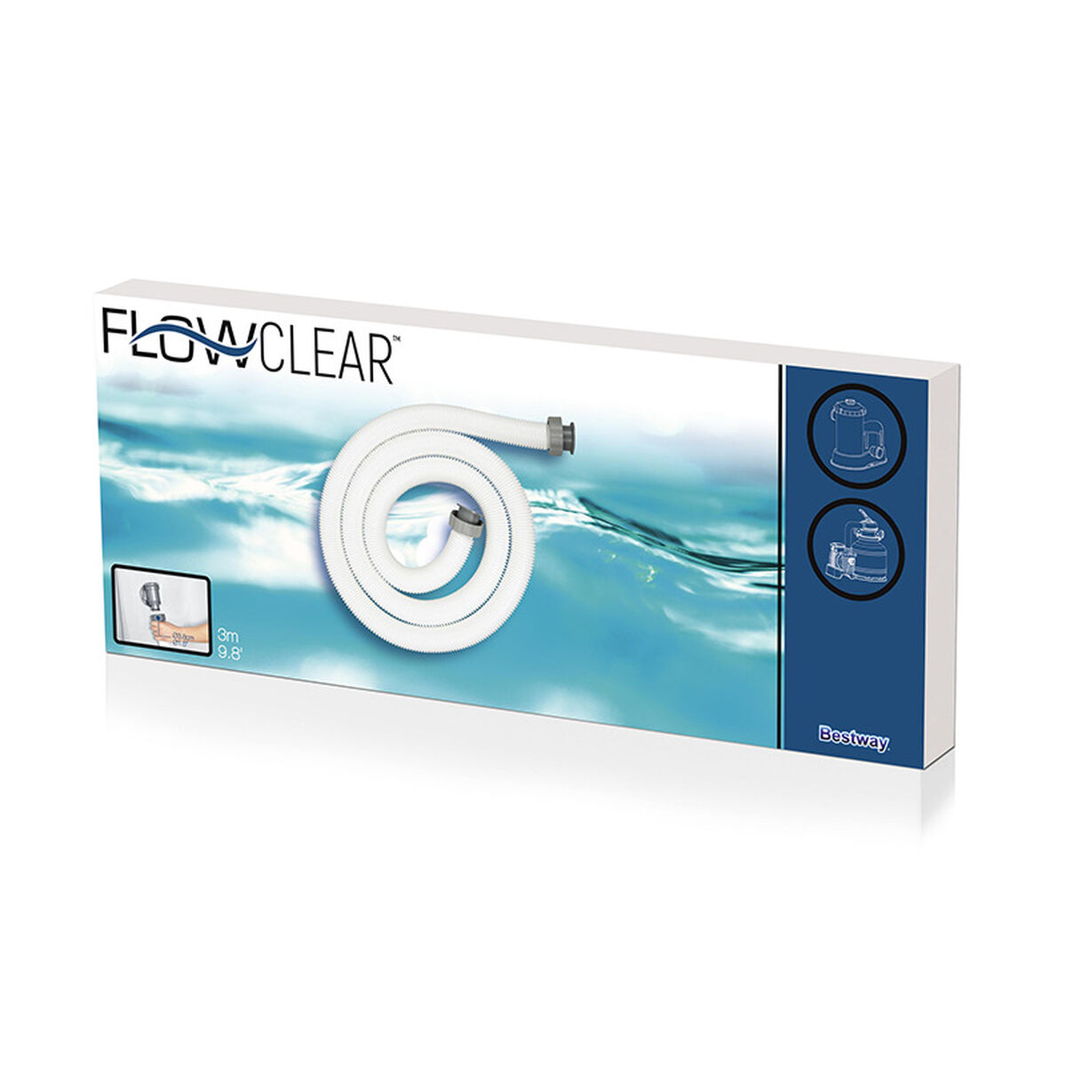 Bestway Filtrationslang med Gänga 3M D3,83 cm Pool och Trädgård 58368 - 2