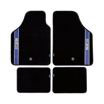 Set med bilgolvmattor Sparco Strada 2012 B Universal Svart/Blå (4 pcs)