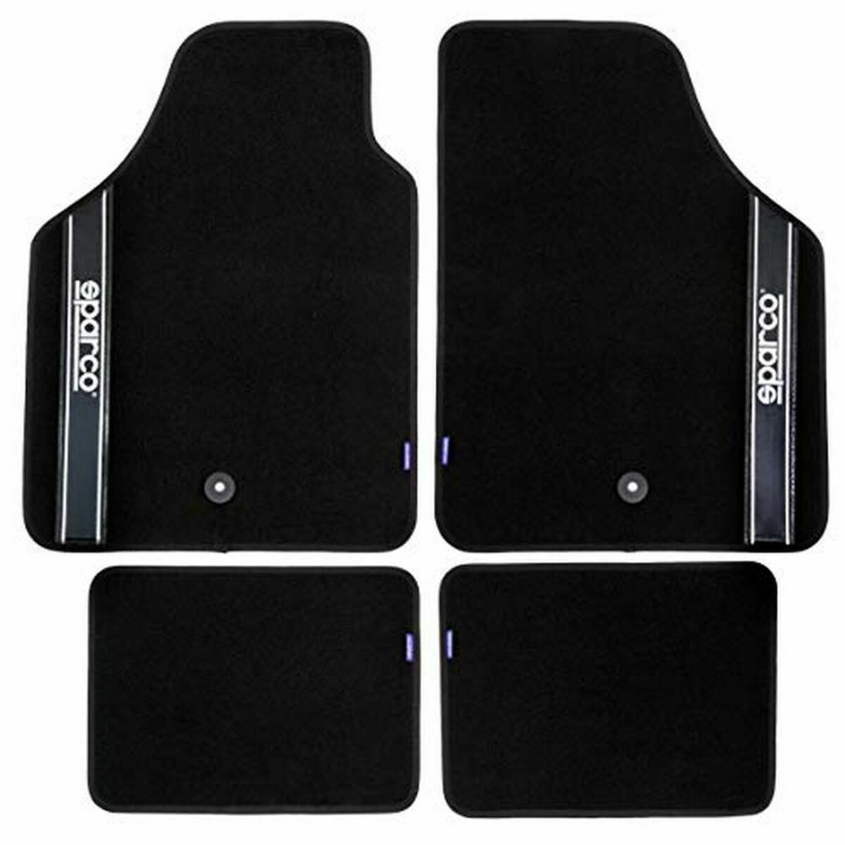 Set med bilgolvmattor Sparco Strada 2012 B Universal Svart (4 pcs)