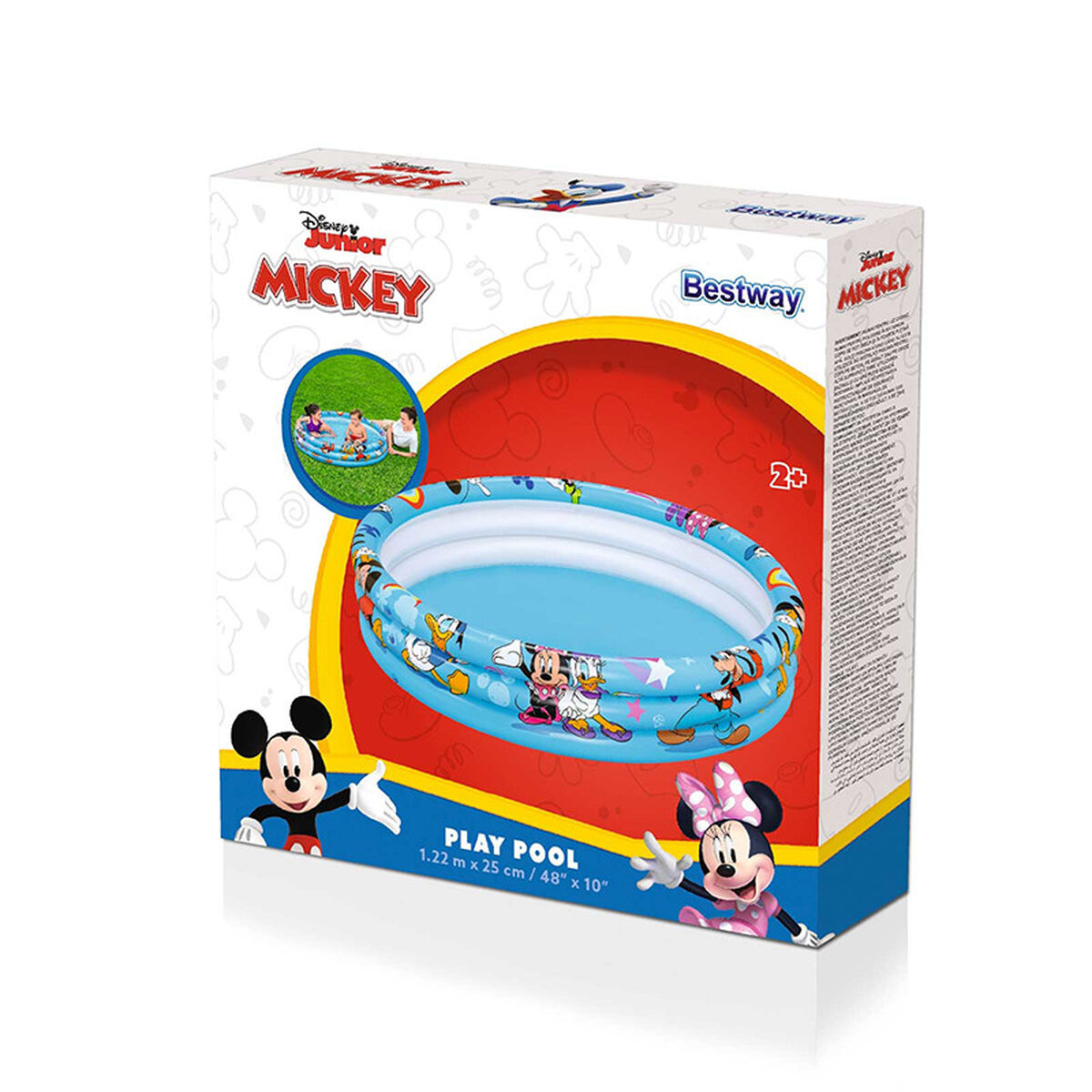 Bestway Uppblåsbar Pool Disney Mickey & Friends 122x25 cm +2 År Trädgård 91007 - 2