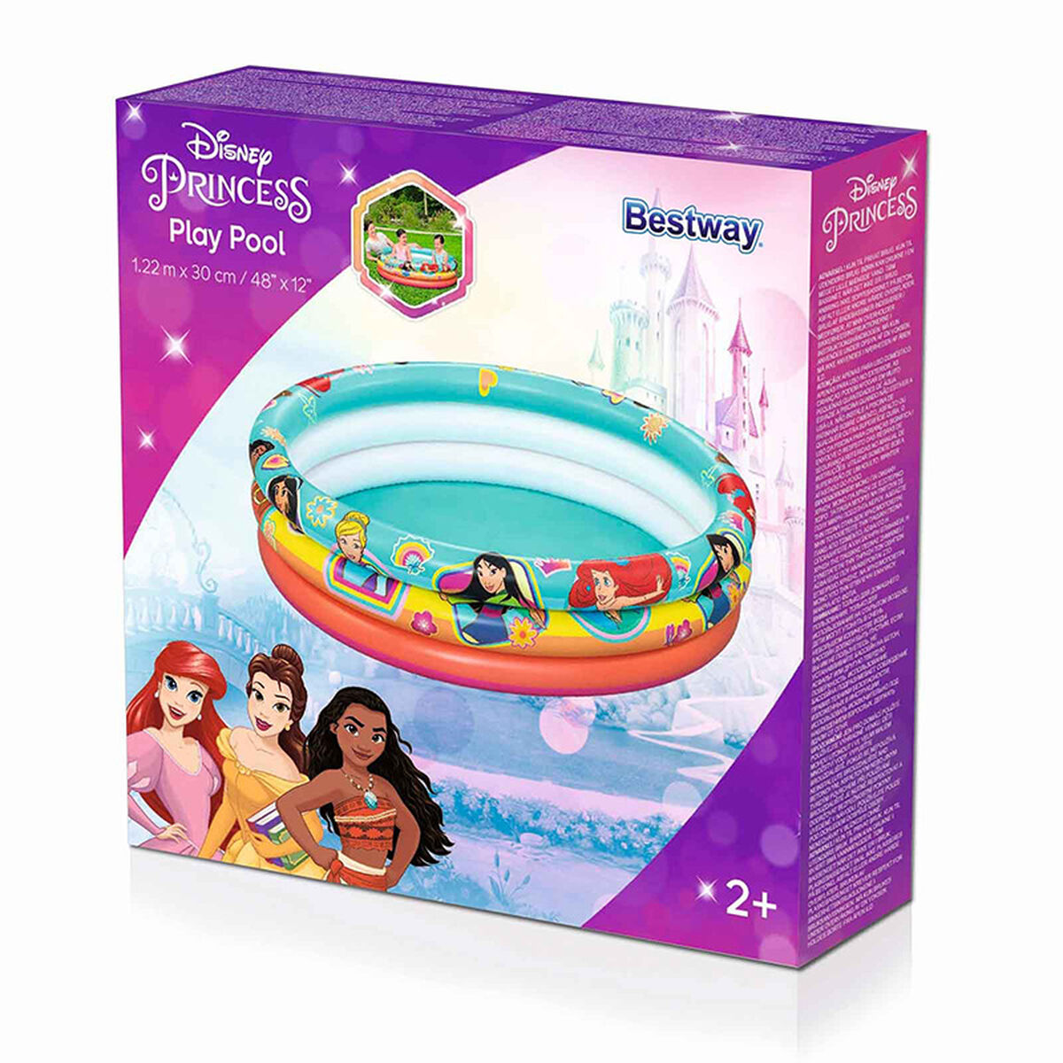 Bestway Uppblåsbar Pool Disney Prinsessor 122x30 cm +2 År Trädgård 91099 - 2