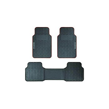 Set med bilgolvmattor Sparco SPCF500RD Svart/Röd Svart Röd (3 pcs)