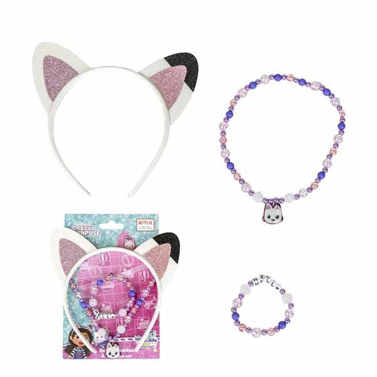 Bijouterisats Gabby's Dollhouse Rosa 3 Delar