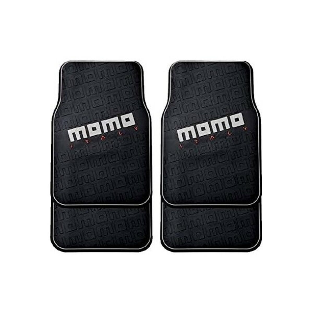 Set med bilgolvmattor MOMO CM009BG Svart/Röd PVC - 2