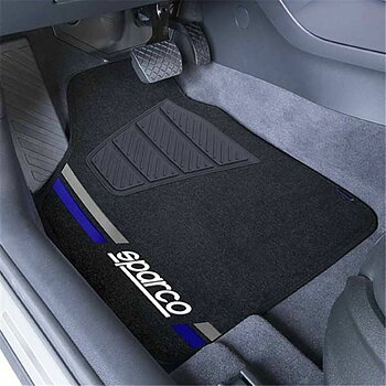 Set med bilgolvmattor Sparco SPCF508BL Blå Universal