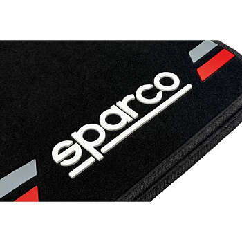 Set med bilgolvmattor Sparco SPCF508RD Röd