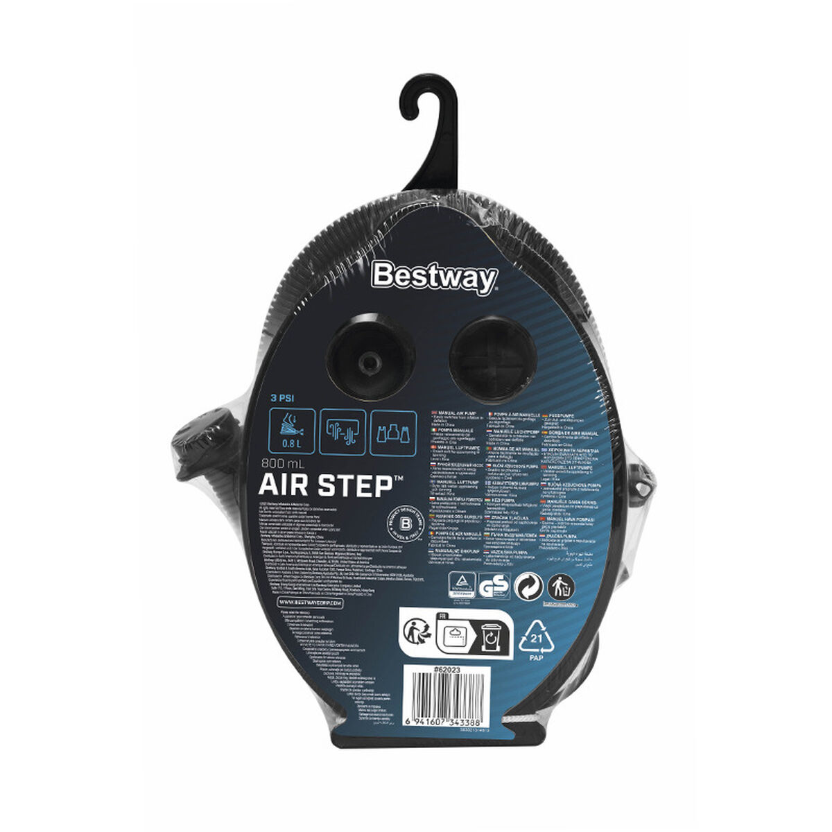 Bestway Fotuppblåsare 2L 23x15 cm Retraktibel Uppblåsbar och Camping 62023 - 2