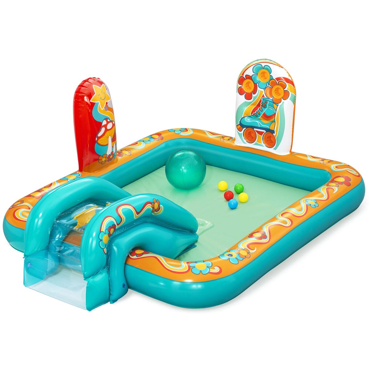 Uppblåsbar plaskpool för barn Bestway Retro Groove 193 x 152 x 74 cm