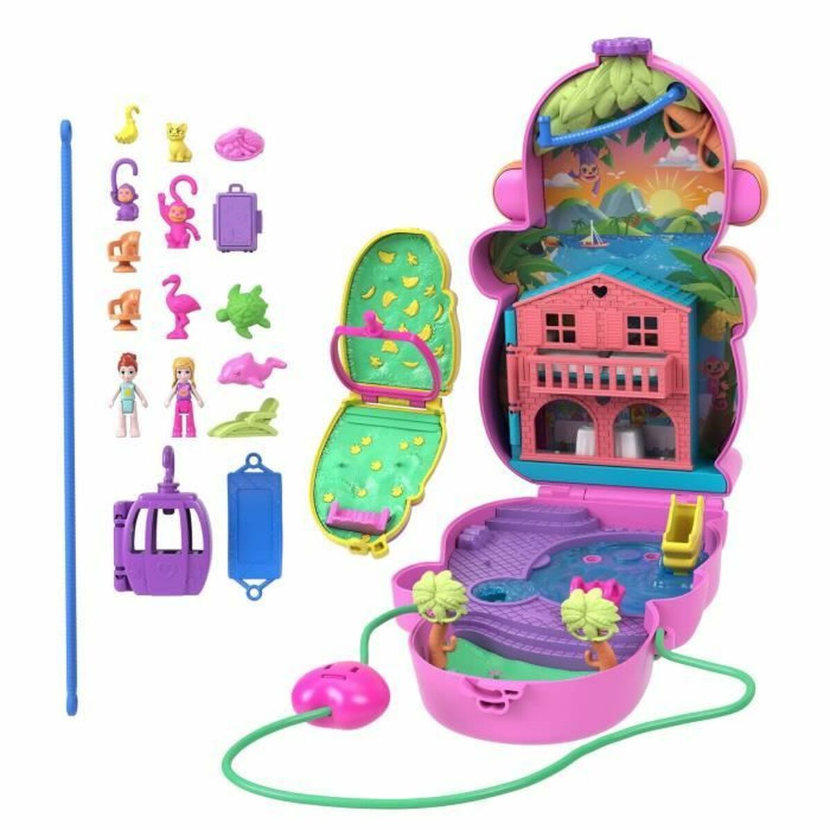 Babydocka med tillbehör Polly Pocket Mommy Monkey and Baby - 2