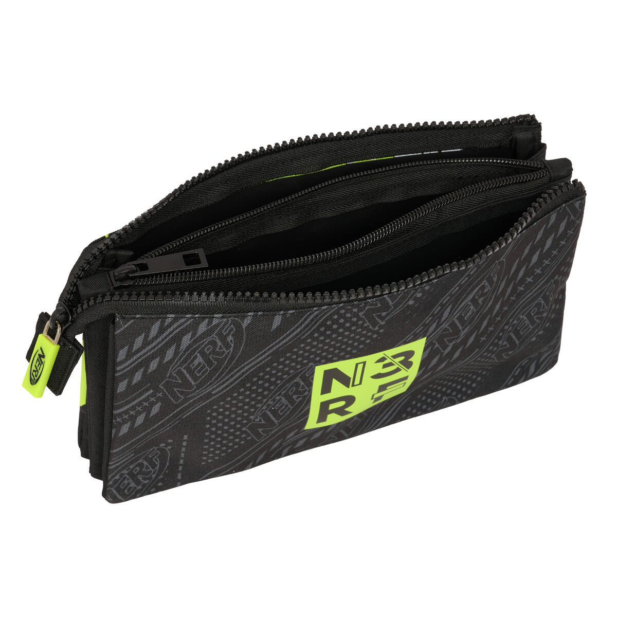 Tredubbel Carry-all Nerf Get ready Svart 22 x 12 x 3 cm - 3