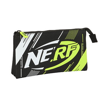 Tredubbel Carry-all Nerf Get ready Svart 22 x 12 x 3 cm