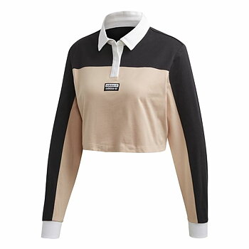Polotröja kortärmad Dam Adidas Originals Cropped Kvinna Svart