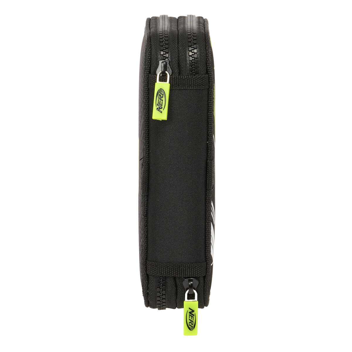 Dubbelt pennfodral Nerf Get ready Svart 12.5 x 19.5 x 4 cm (28 Delar) - 3
