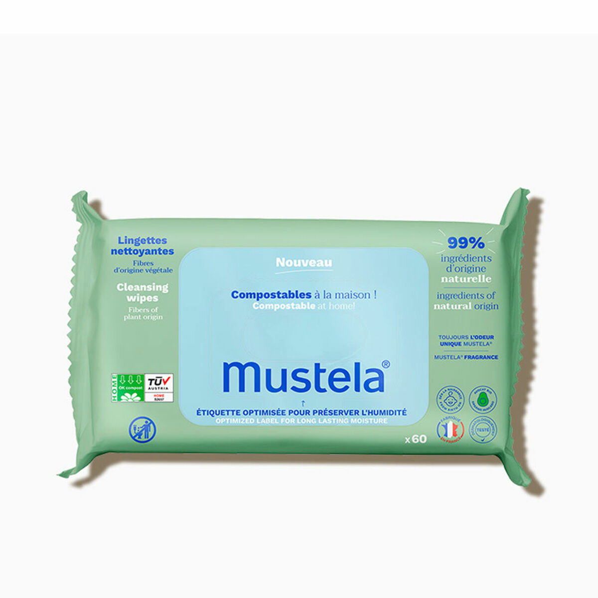 Våtservetter Mustela BIO MUSTELA (60 antal)