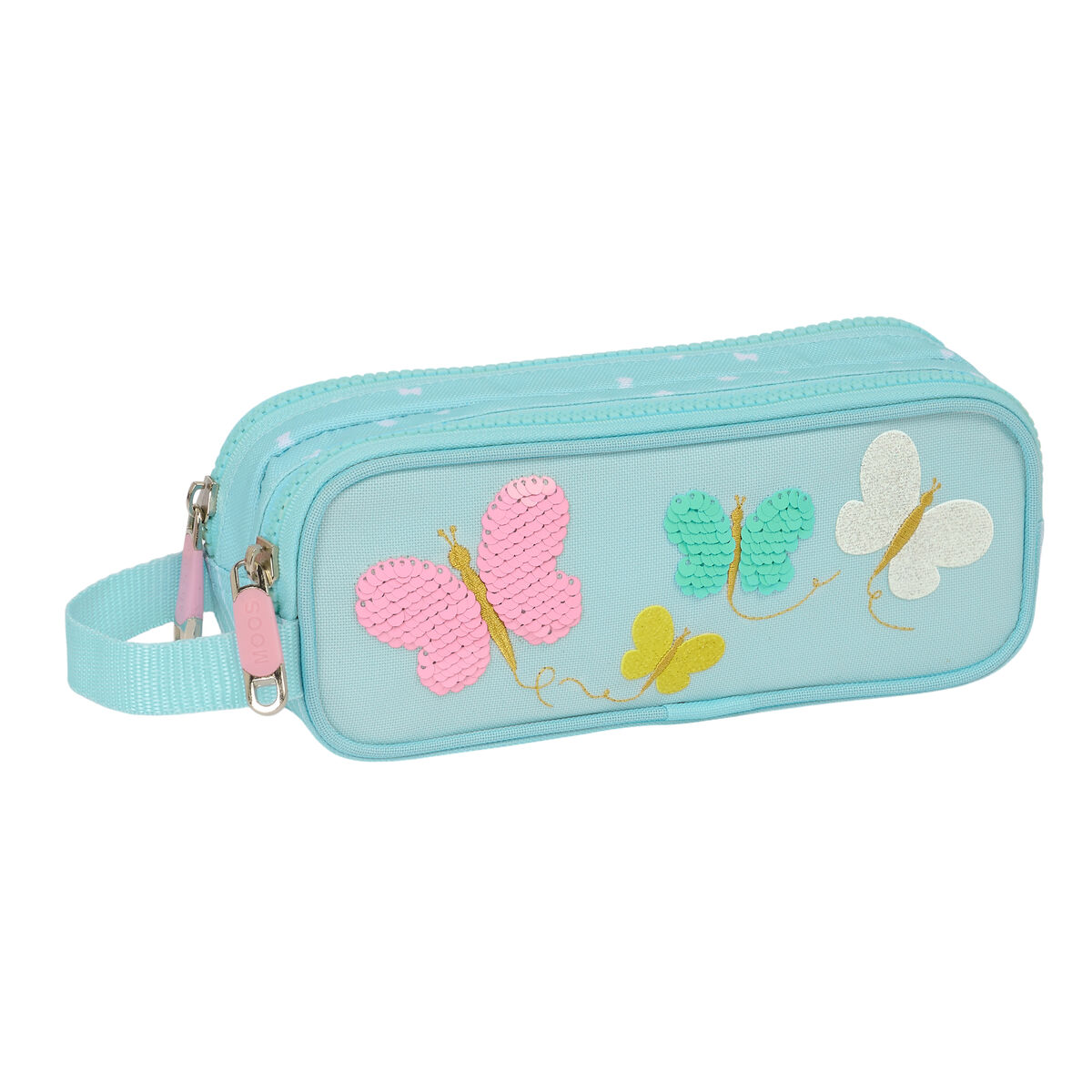 Dubbel bär-allt Moos Butterflies Ljusblå 21 x 8 x 6 cm