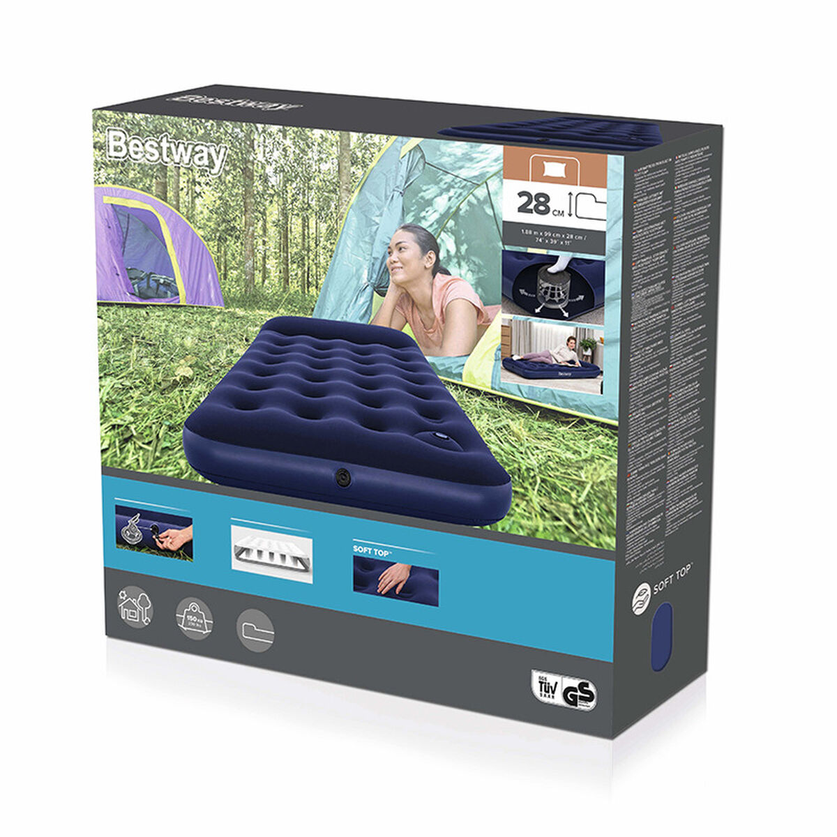 Luftmadrass Bestway 188 x 99 x 28 cm - 2