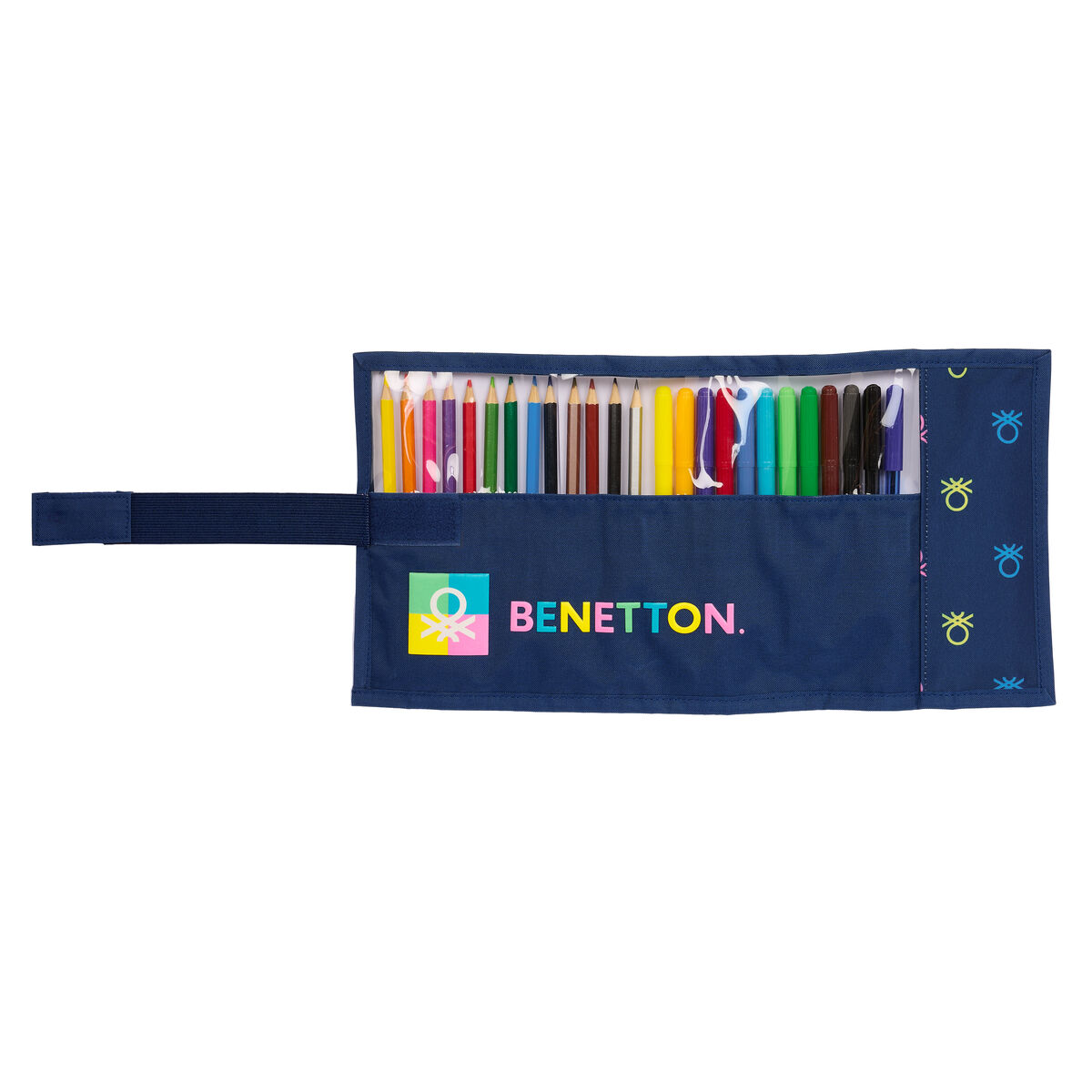 Pennfodral Benetton Cool Marinblå 7 x 20 x 7 cm Hoprullningsbara 27 Delar - 2