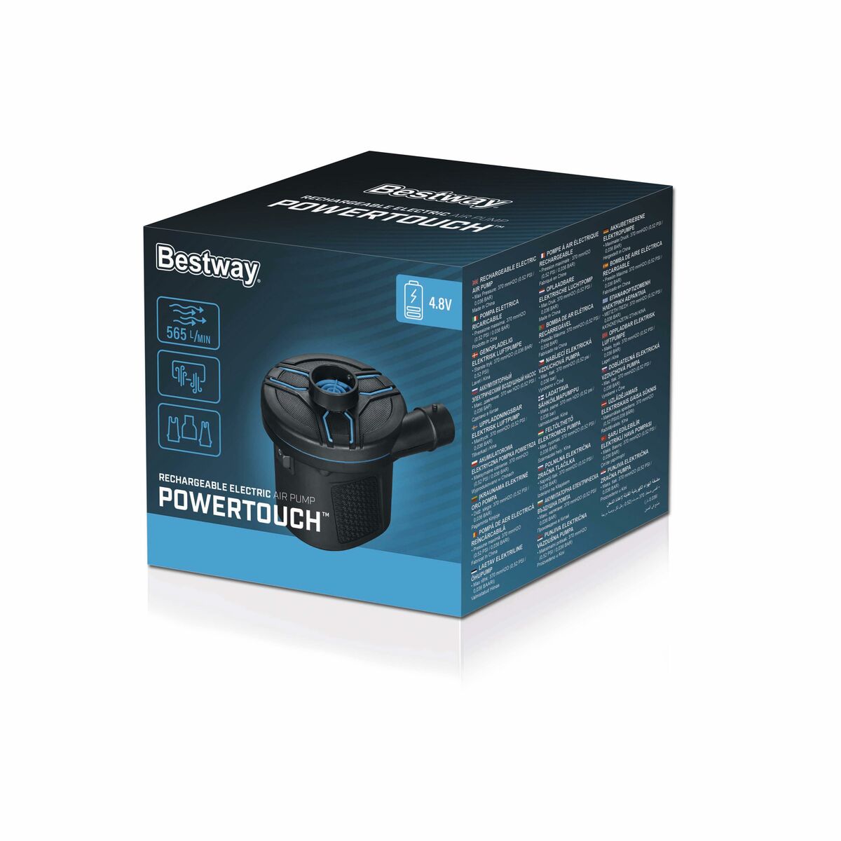 Bestway Elektrisk Pump 11,5x10,1x10,4 cm 565 L/min Uppblåsbar och Camping 62260 - 2