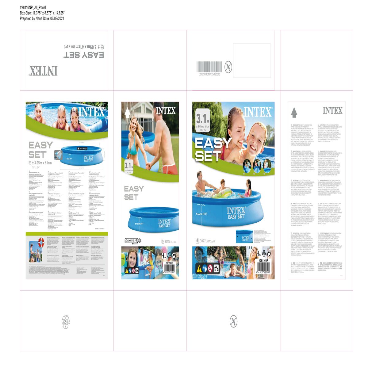 Upplåsbar bassäng Intex Easy Set 3077 l Rund (305 x 61 cm) - 2
