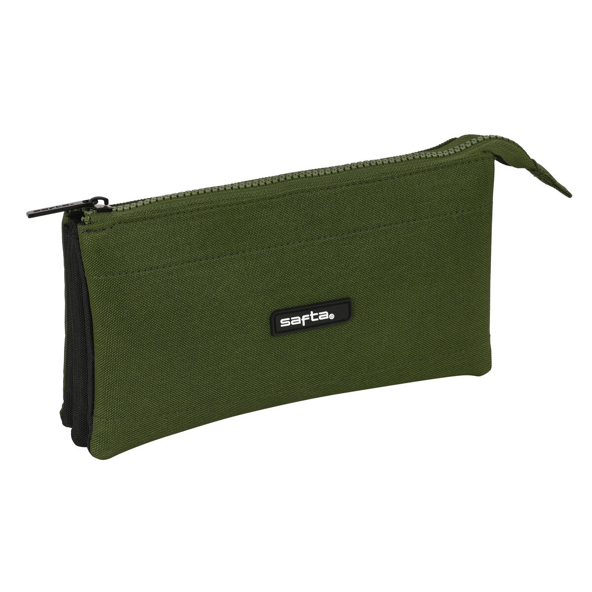 Tredubbel Carry-all Safta Dark forest Svart Grön 22 x 12 x 3 cm