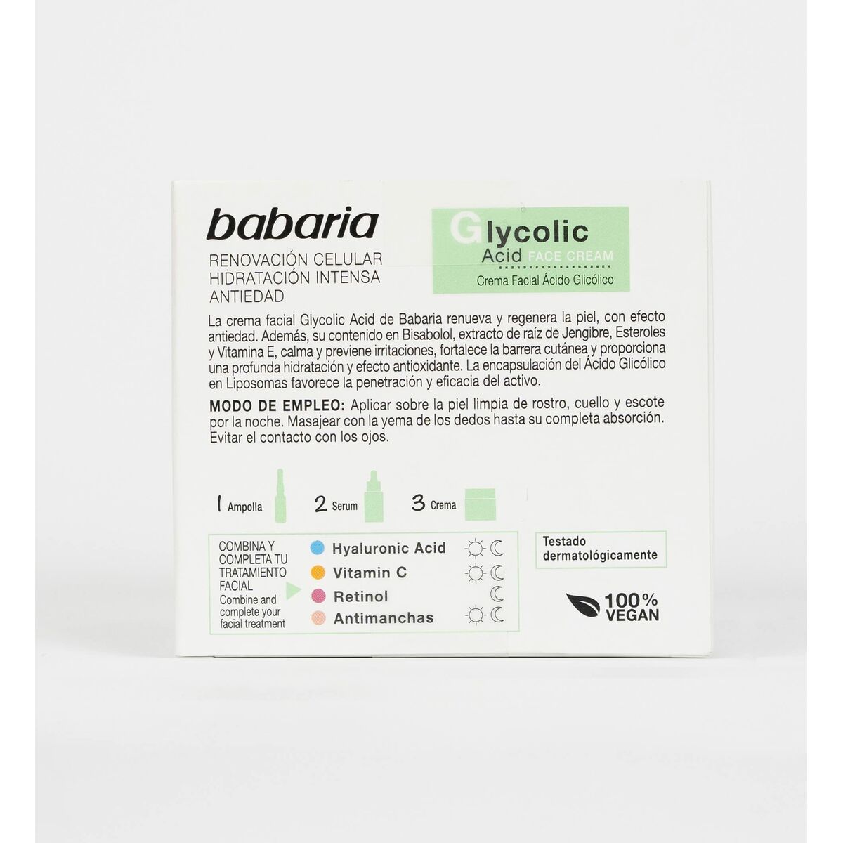 Förnyande kräm Babaria Glycolic Acid 50 ml Glykolsyra - 3