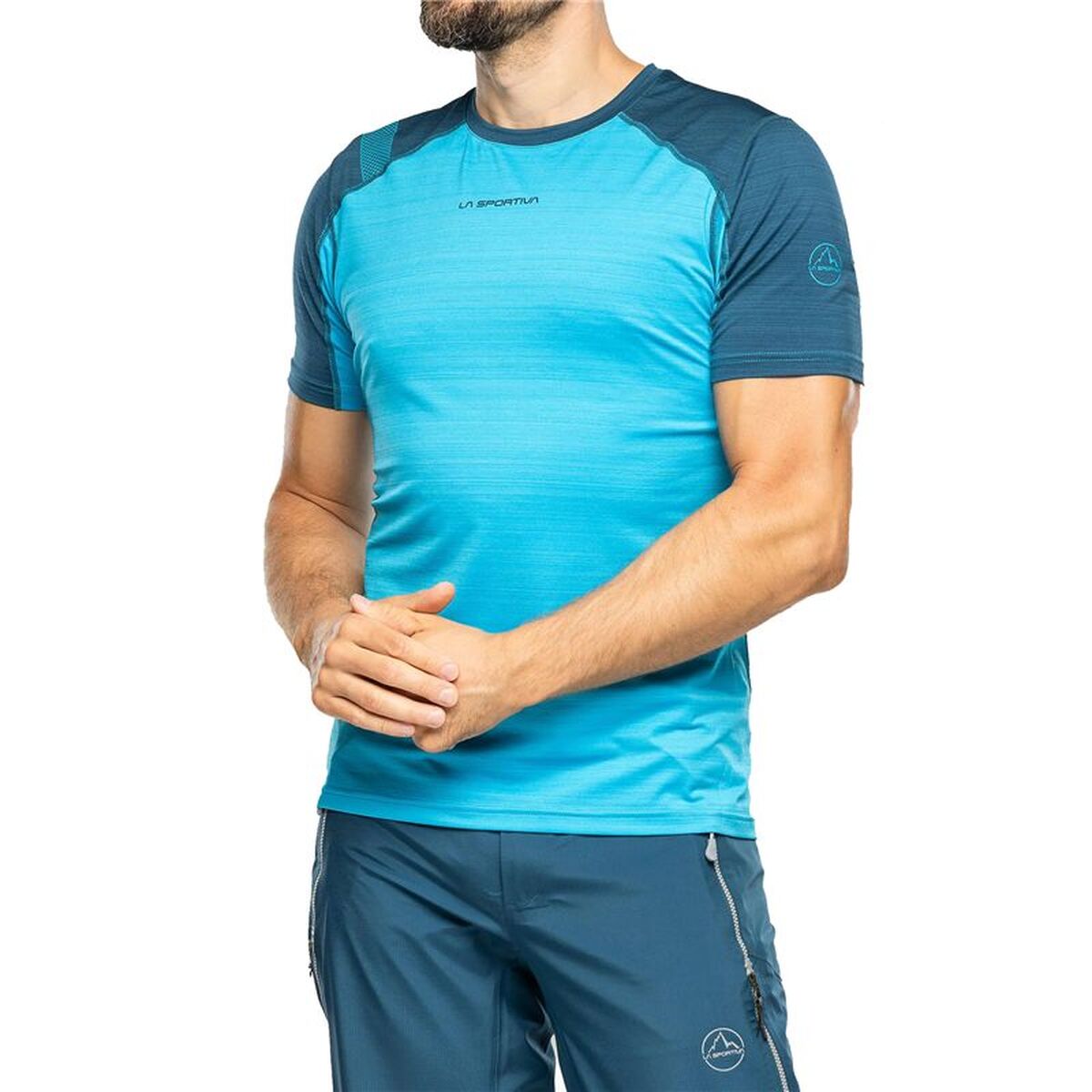 T-shirt med kortärm Herr La Sportiva Sunfire Himmelsblå