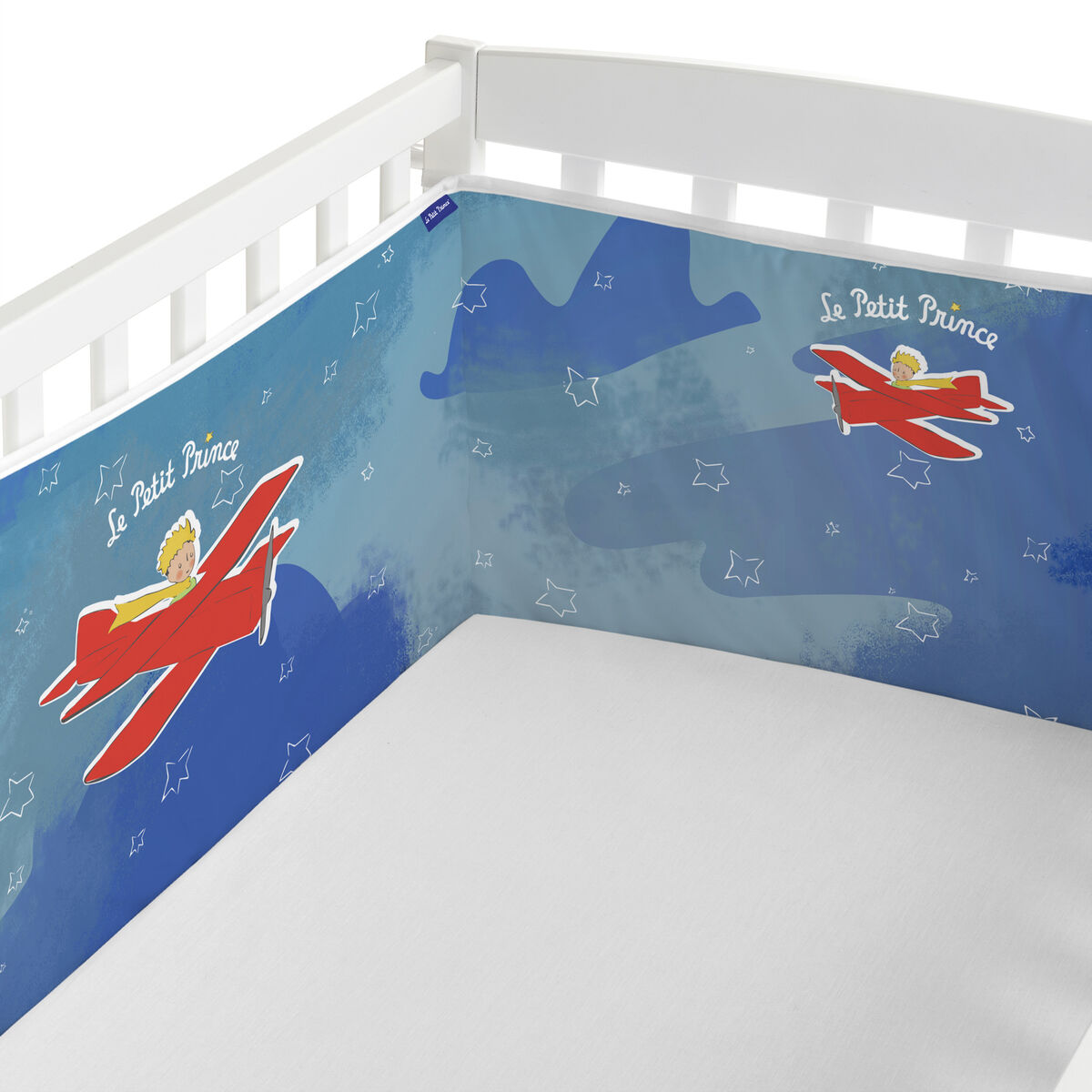 Skydd till spjälsäng HappyFriday Le Petit Prince Son avion Multicolour 210 x 40 cm - 2