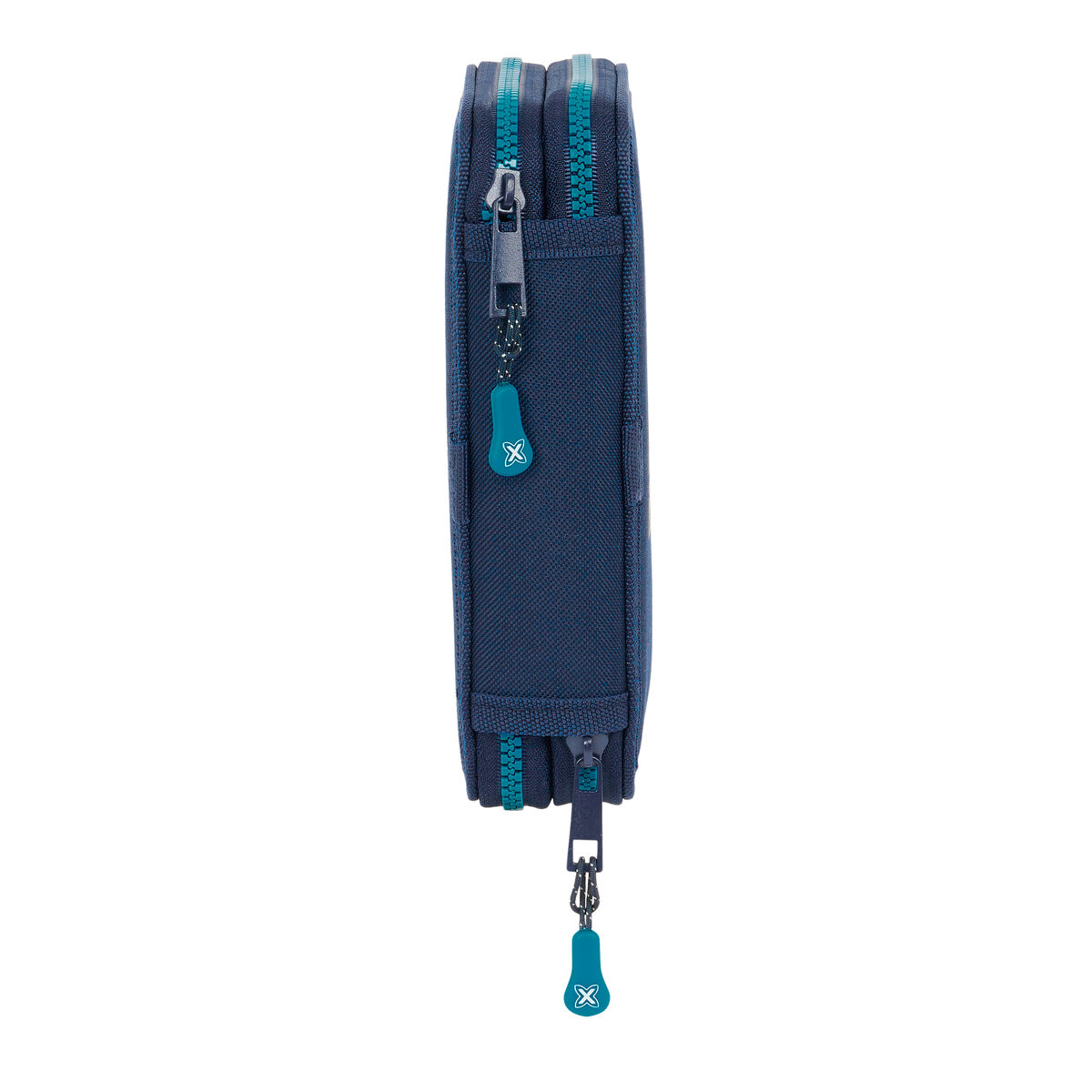 Dubbelt pennfodral Munich Nautic Marinblå 12.5 x 19.5 x 4 cm 28 Delar - 3