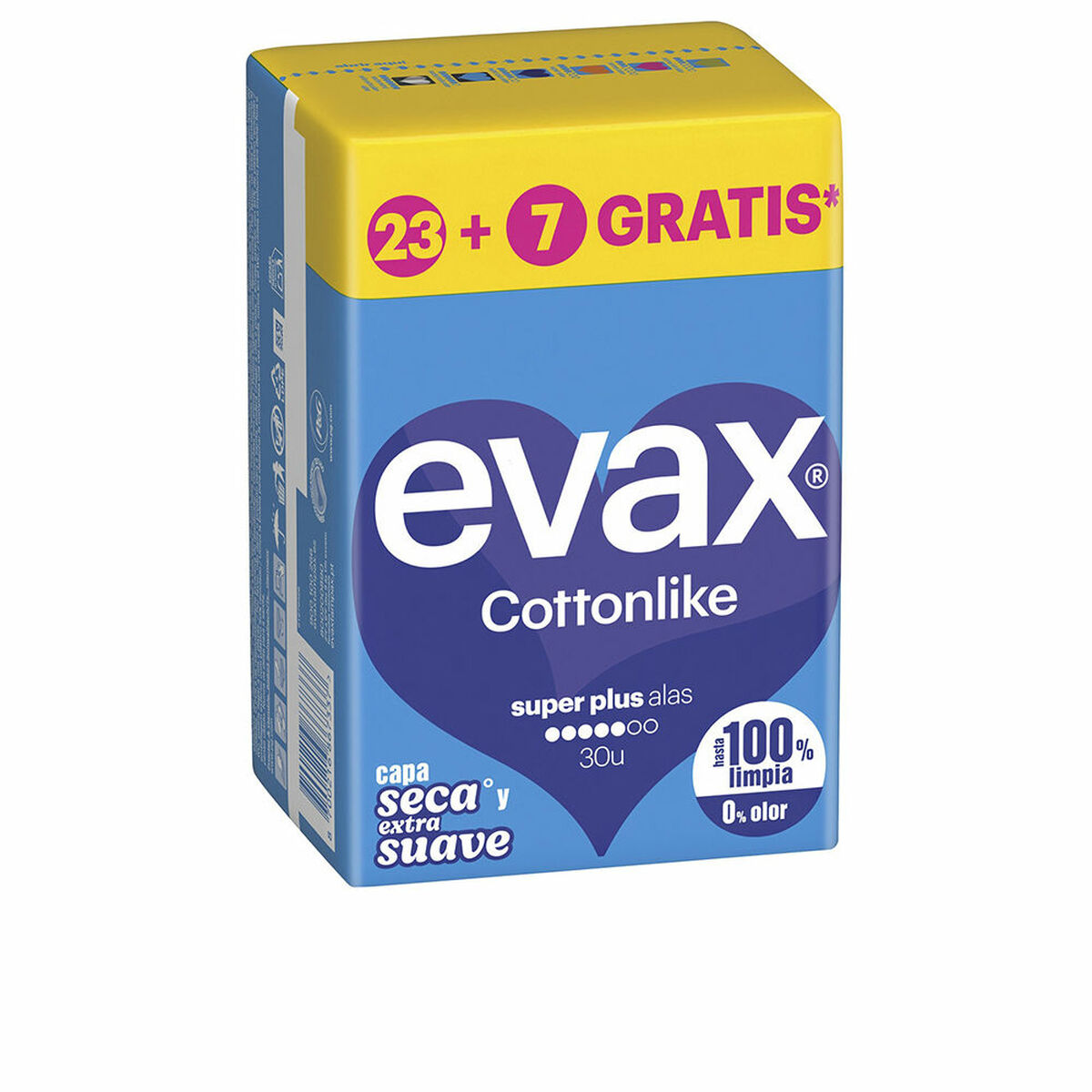 Super-dambinda med vingar Evax COTTONLIKE 30 antal
