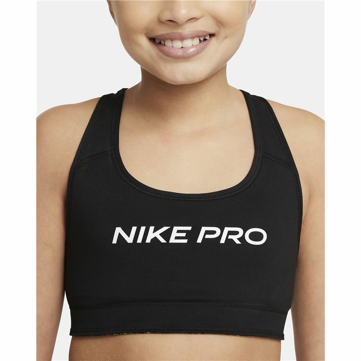 Sport-BH Nike Dri-FIT Swoosh Svart/Grön Barn - 2