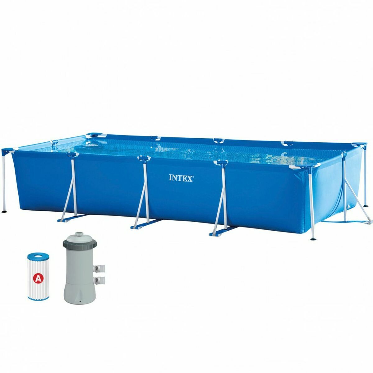 flyttbar pool Intex Frame 450 X 220 X 84 CM 7127 L Rektangulär