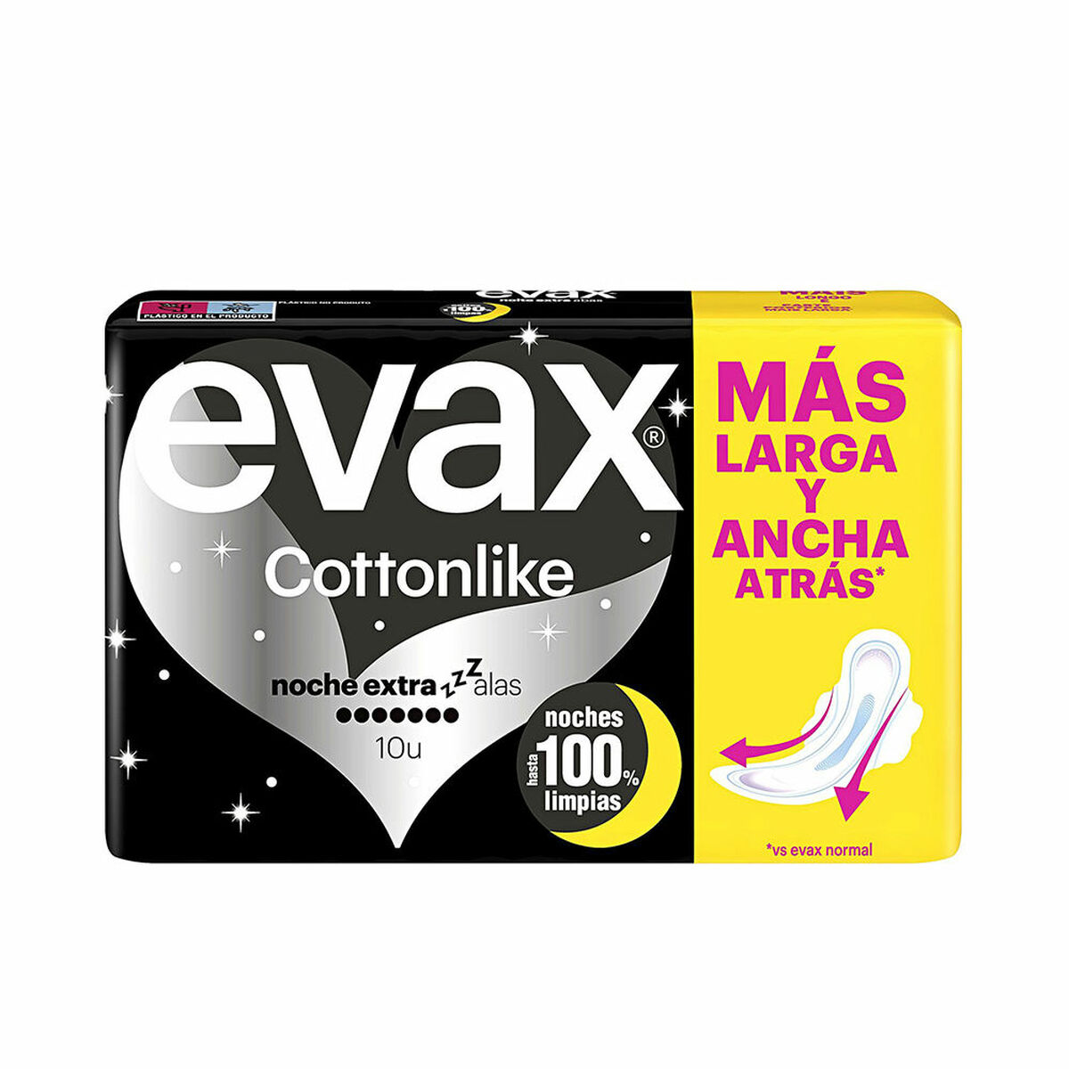 Nattbindor med vingar Evax COTTONLIKE 10 antal