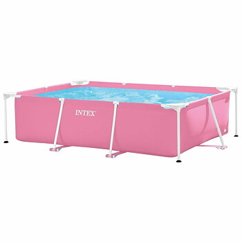 flyttbar pool Intex 220 x 150 x 60 cm Rosa 1662 L