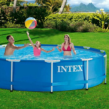 flyttbar pool Intex 366 x 76 cm 6503 L Rund