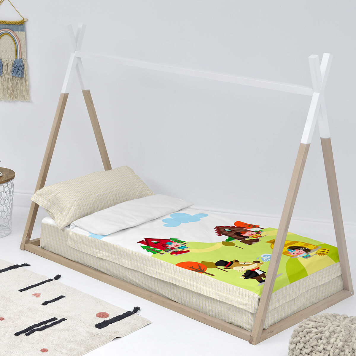 Vadderat täcke HappyFriday Mr Fox Piggys Multicolour 105 x 200 cm - 2