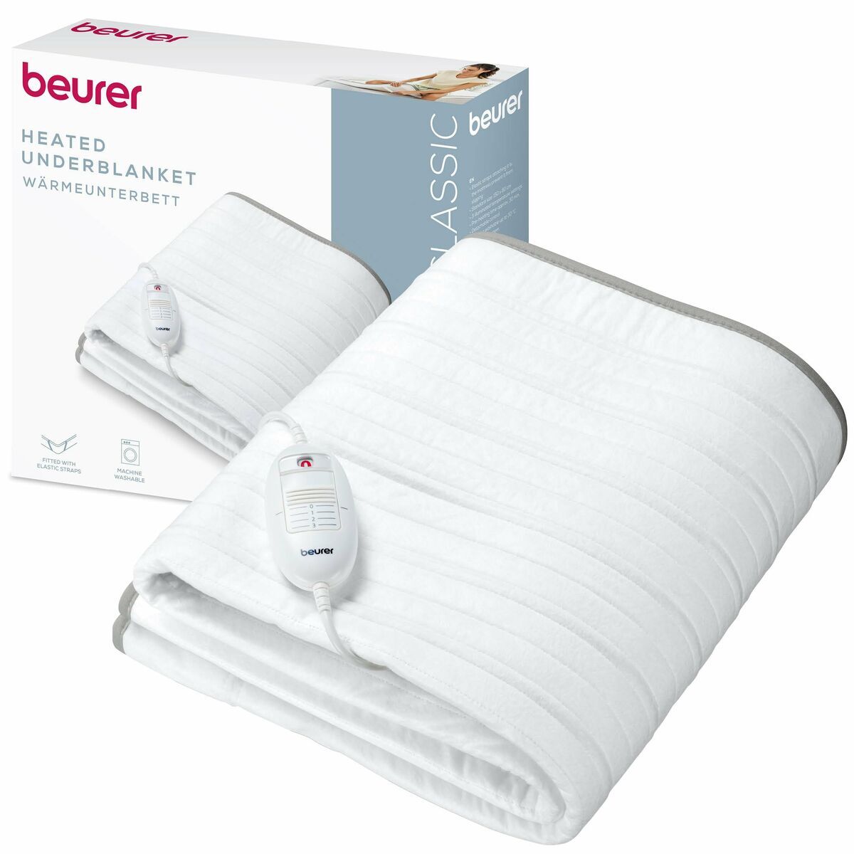 Elektriska värmare Beurer TS17 150 x 80 cm Vit Grå 100 % polyester 65 W