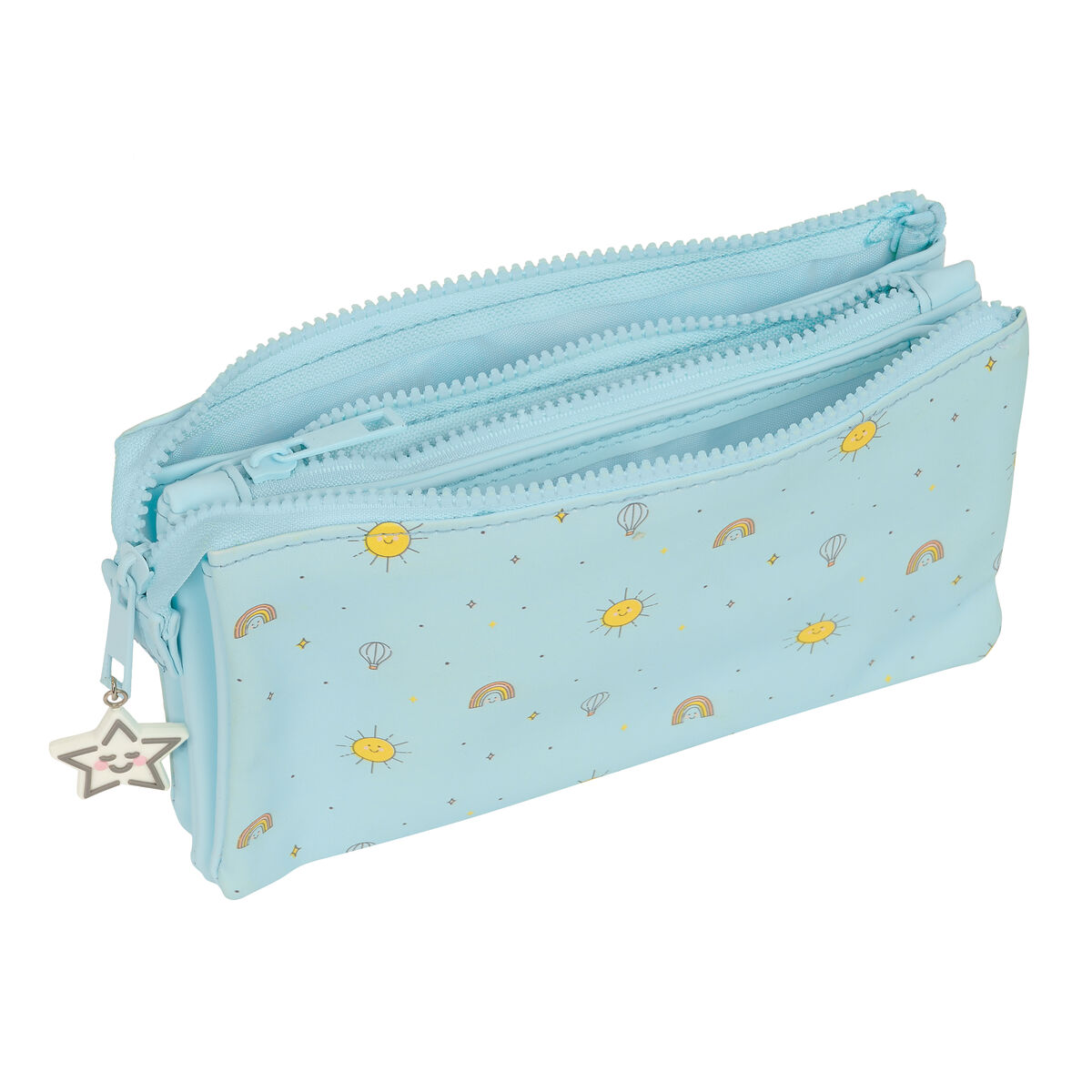 Tredubbel Carry-all Mickey Mouse Clubhouse Baby Ljusblå 22 x 12 x 3 cm - 3