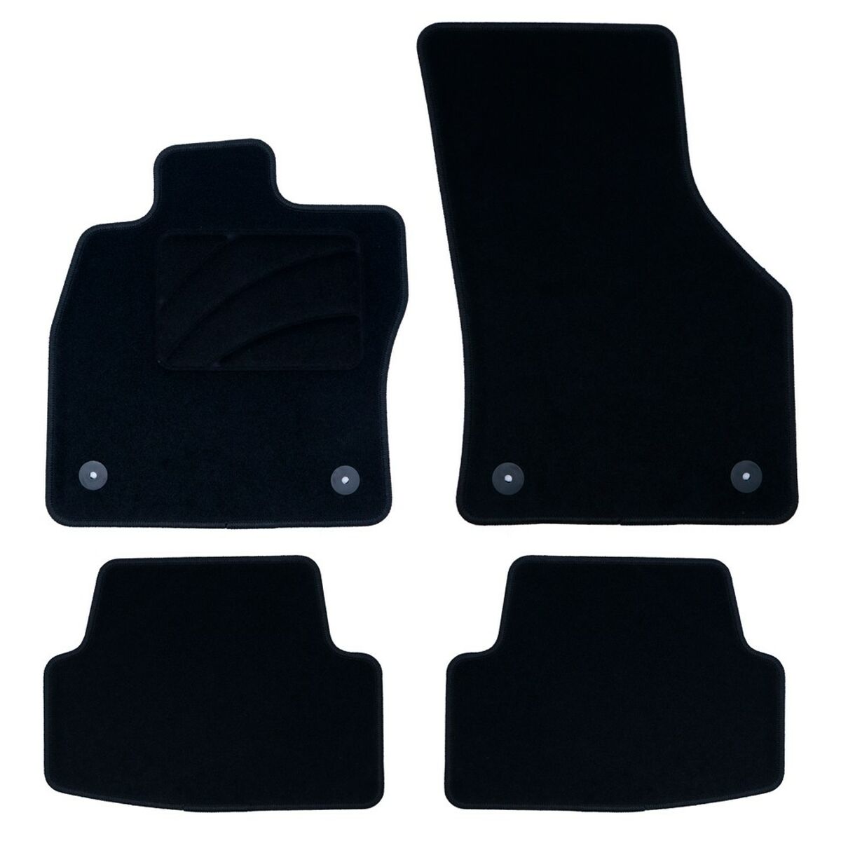 Set med bilgolvmattor OCC Motorsport OCCVW0022 Svart 5 Delar - 2