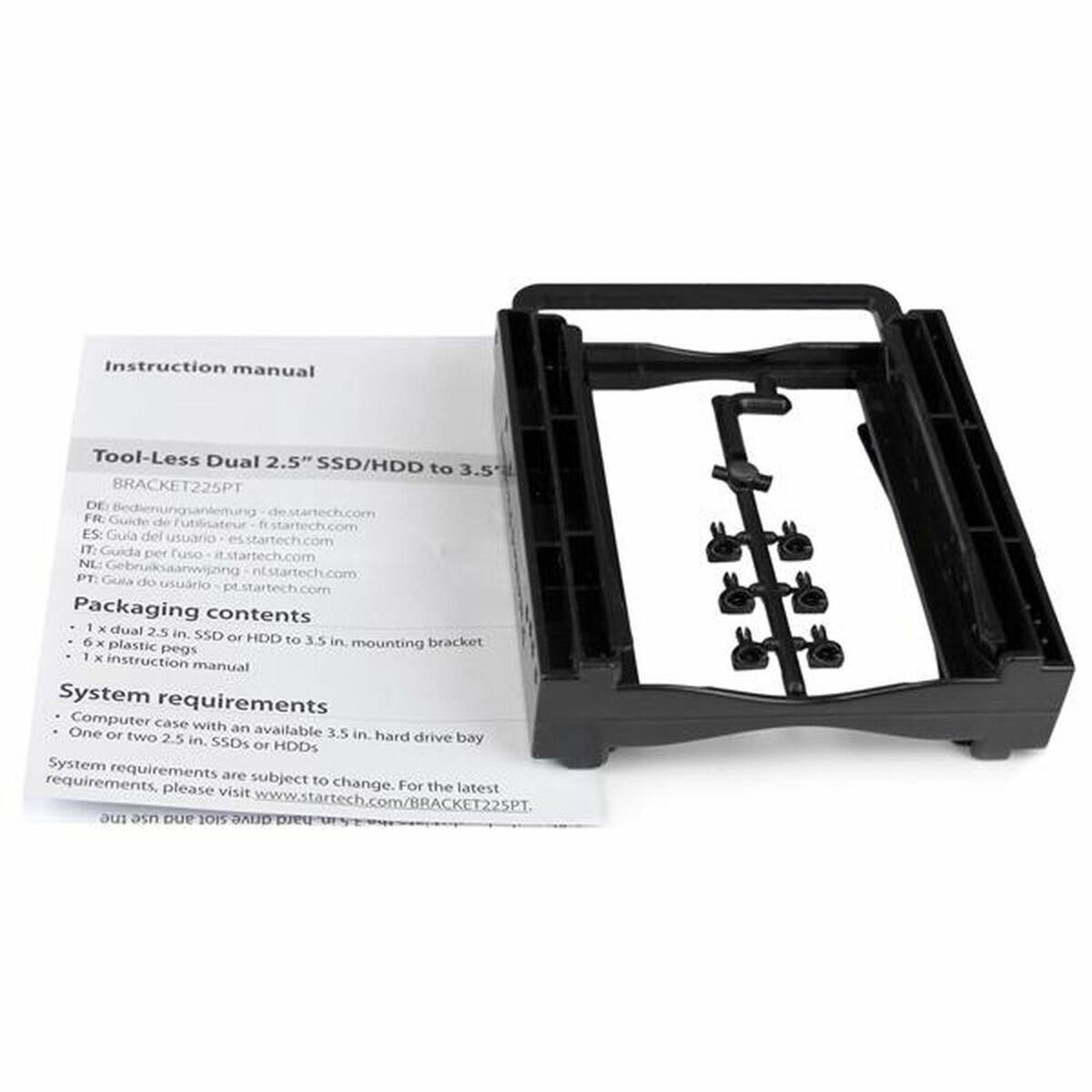 Tillbehör Startech BRACKET225PT Svart 2,5" Monterad stöd - 3