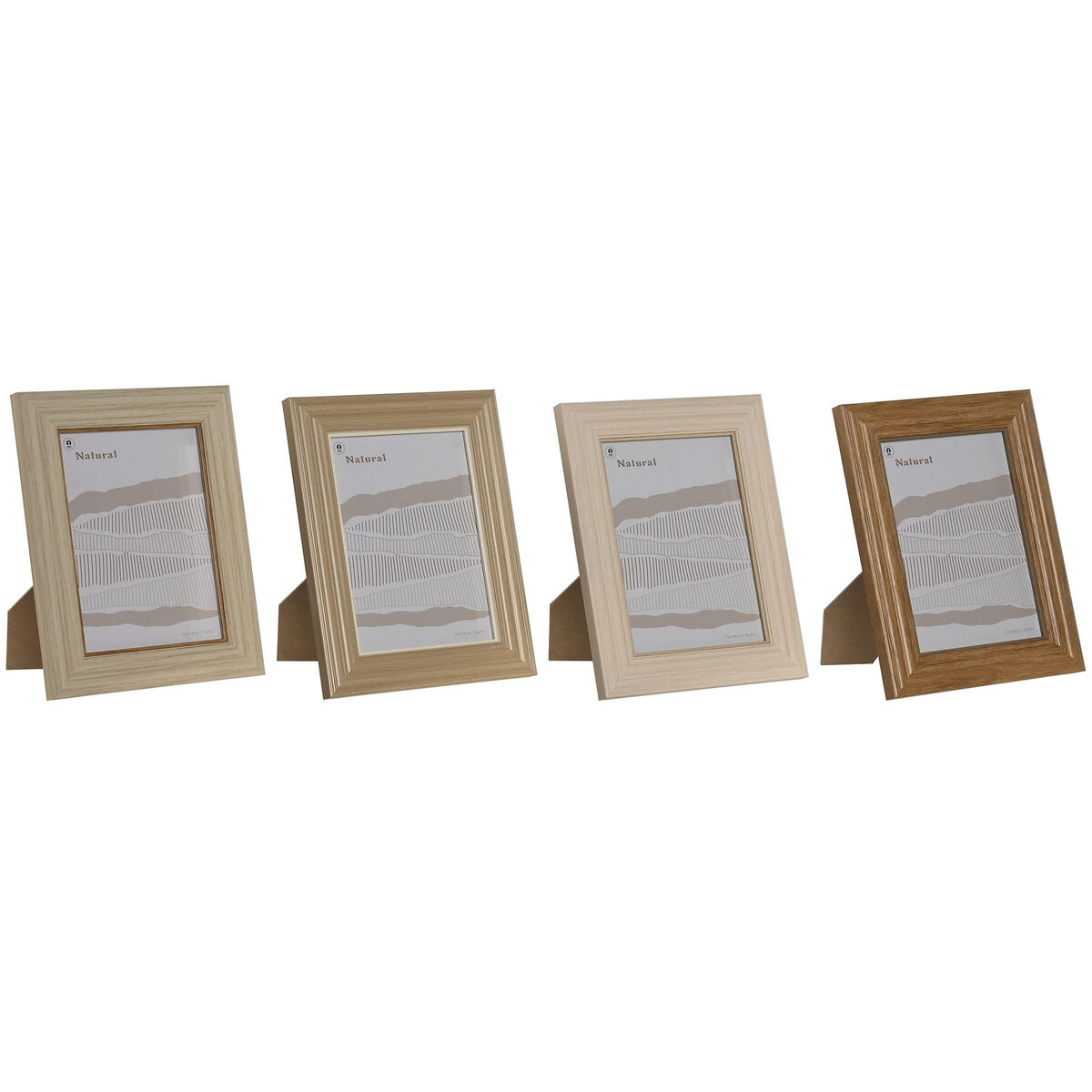 Fotoram Home ESPRIT Multicolour Glas polystyren 19,2 x 1,6 x 24,2 cm (4 antal)