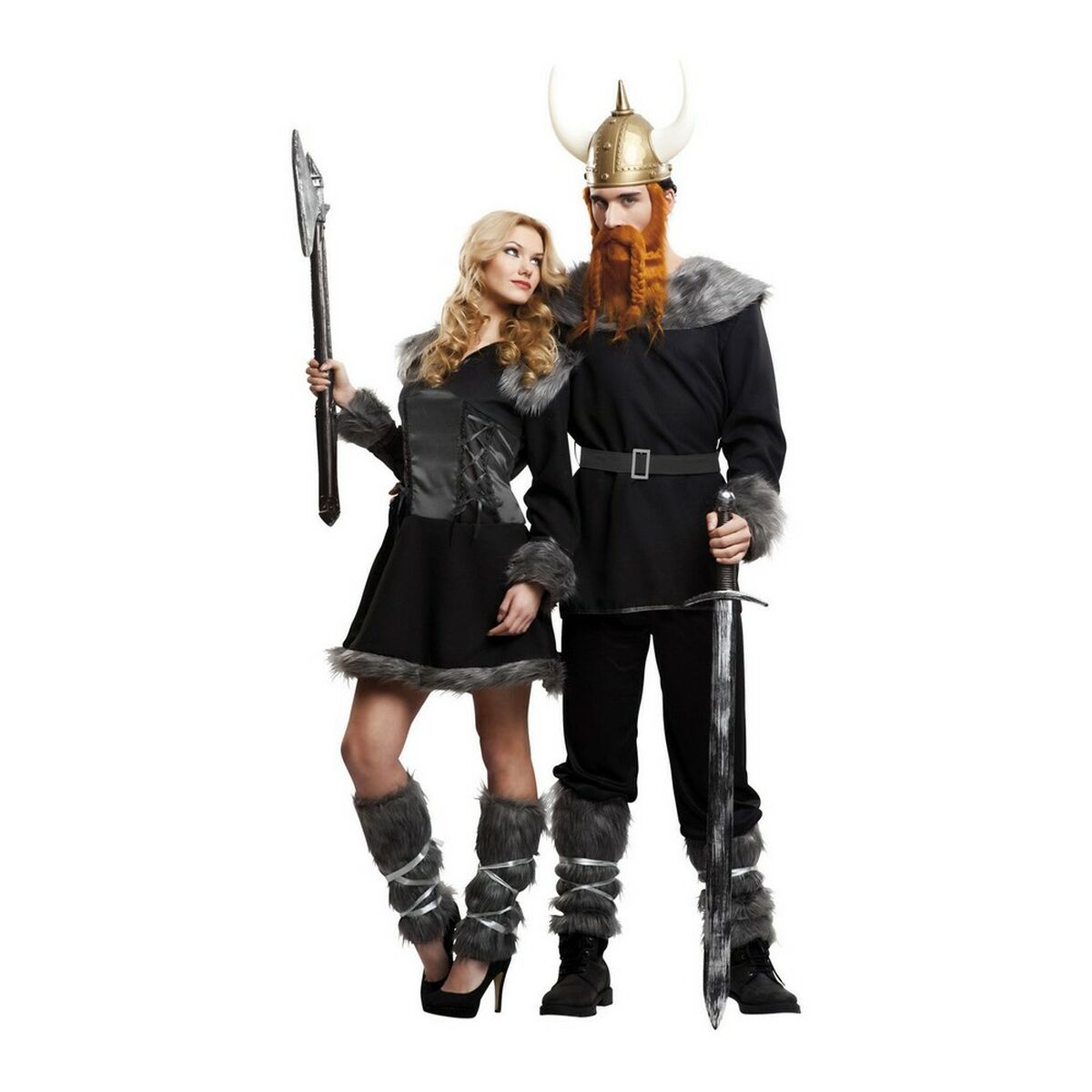 Maskeraddräkt vuxna My Other Me Vikingo Svart S - 3