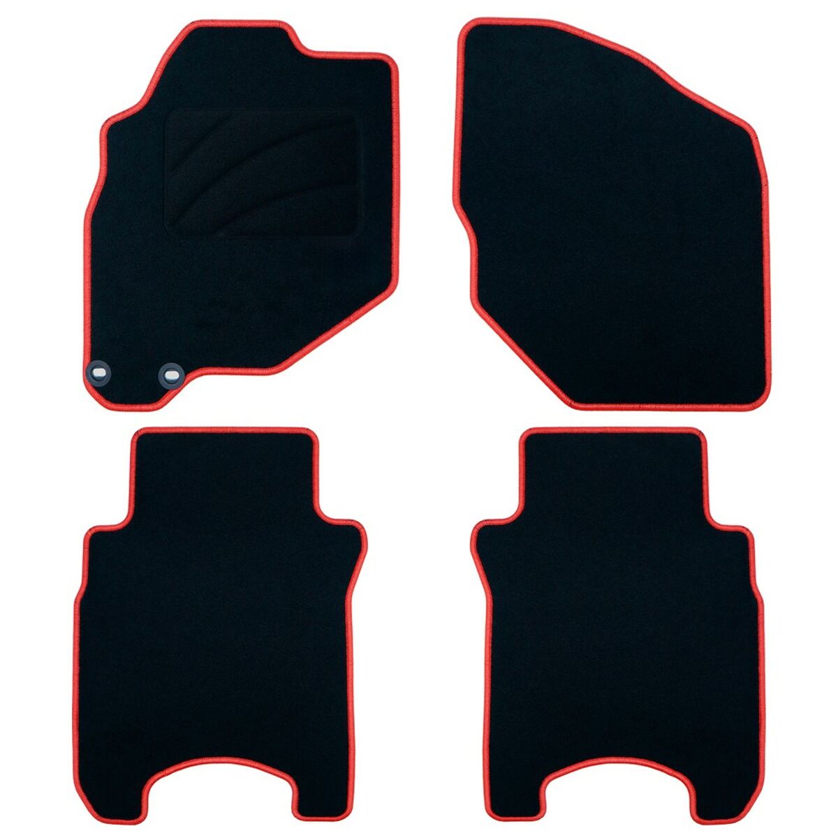 Set med bilgolvmattor OCC Motorsport OCCHN0022RD Röd 5 Delar - 2