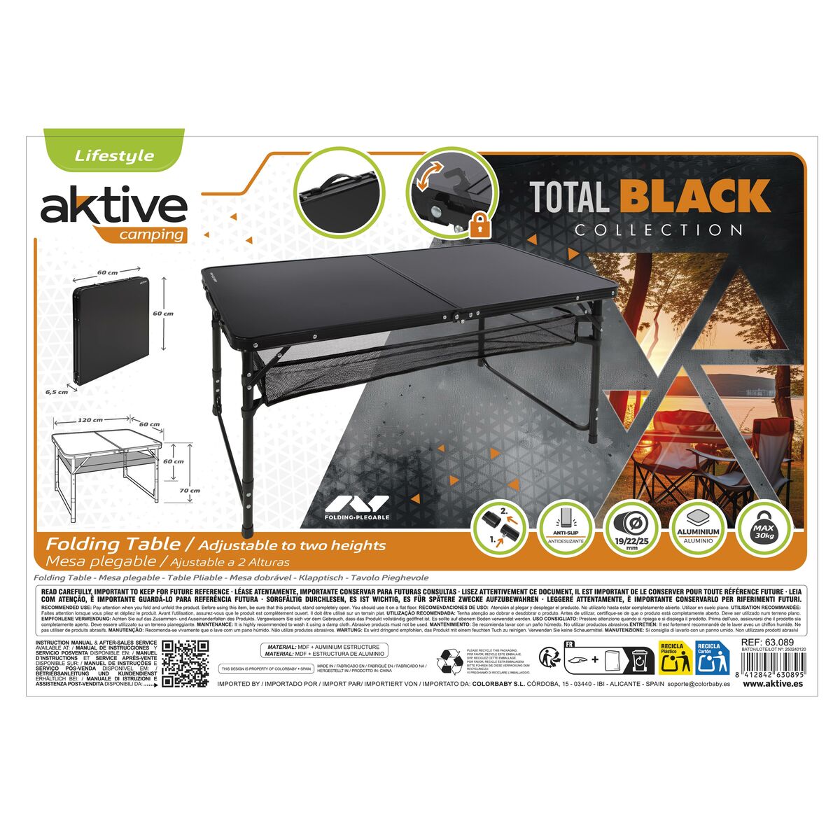 Fällbord Aktive 120 x 60 cm - 2