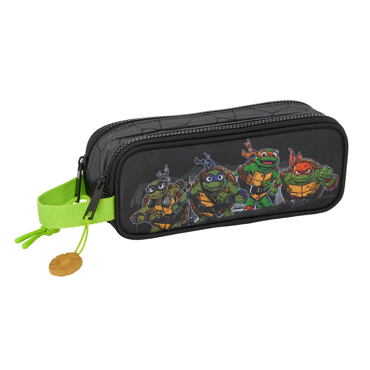 Dubbel bär-allt Teenage Mutant Ninja Turtles Svart Grå 21 x 8 x 6 cm - 3