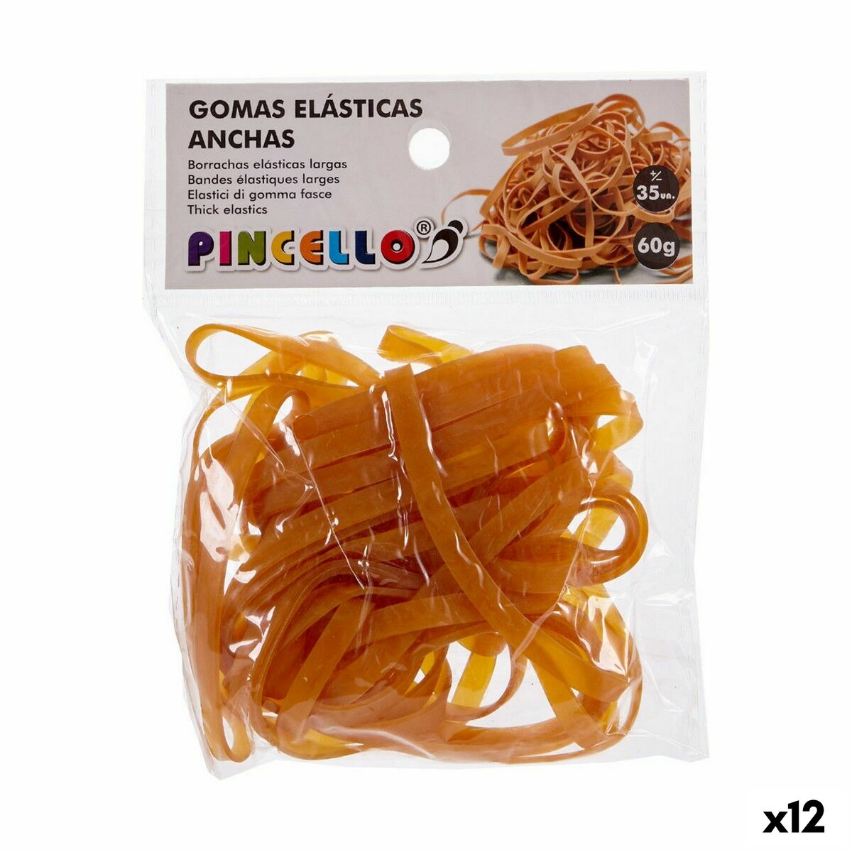 Elastiska band Pincello Gul Bred (12 antal)