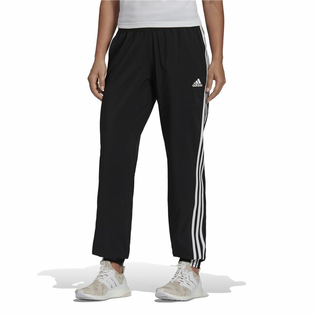 Långa träningsbyxor Adidas Icnsvn Svart Kvinna - 2