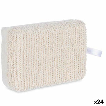 Rengöringssvamp Berilo Vit Beige 14 x 5 x 9 cm (24 antal)