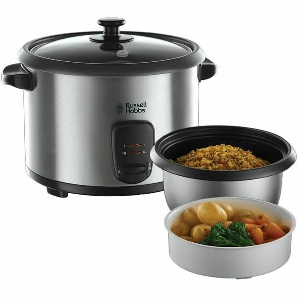 riskokaren Russell Hobbs 19750-56 Grå Rostfritt stål 700 W 1,8 L (Renoverade B)