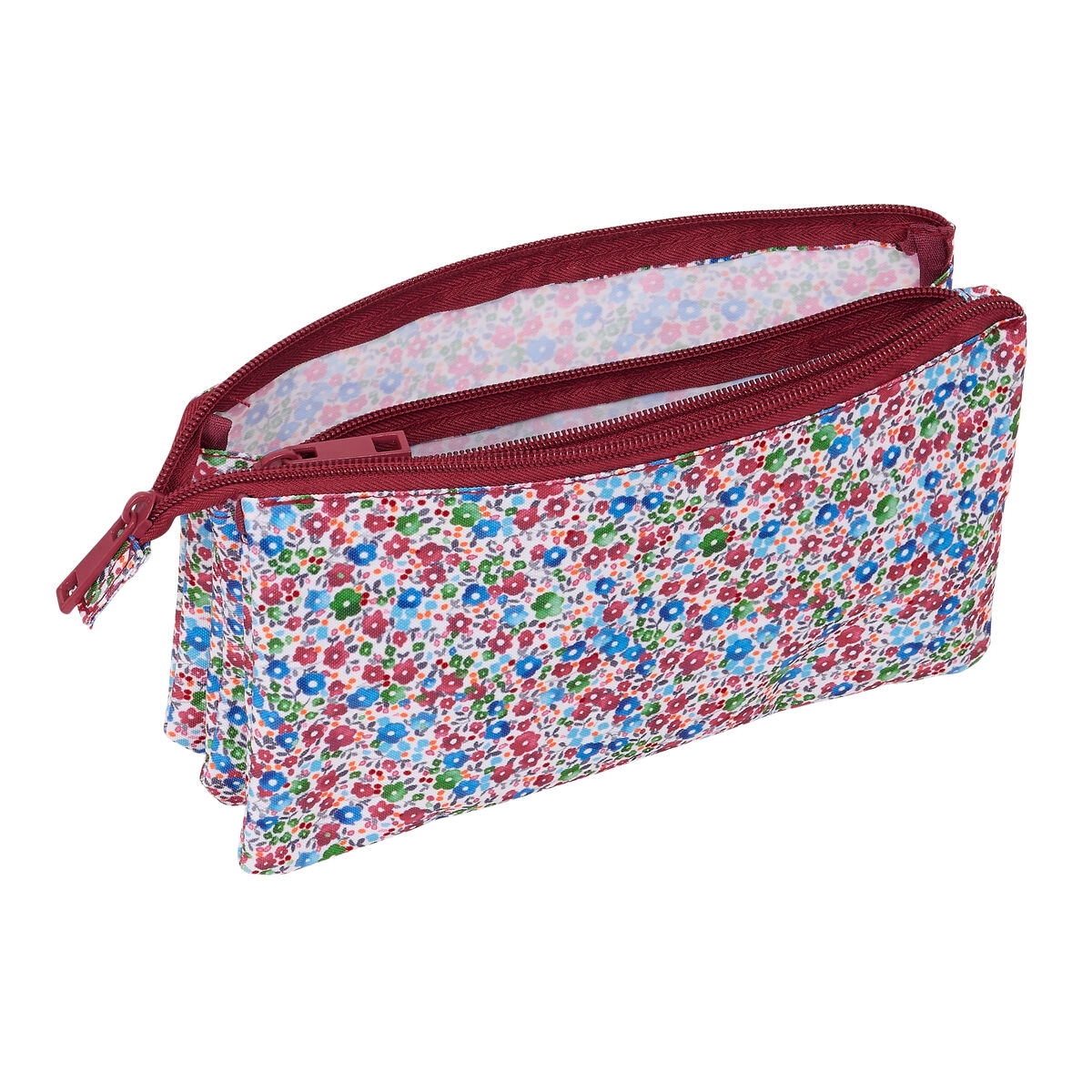 Bag Nait Nait Flores coimbra burdeos Bordeaux 22 x 12 x 3 cm - 3