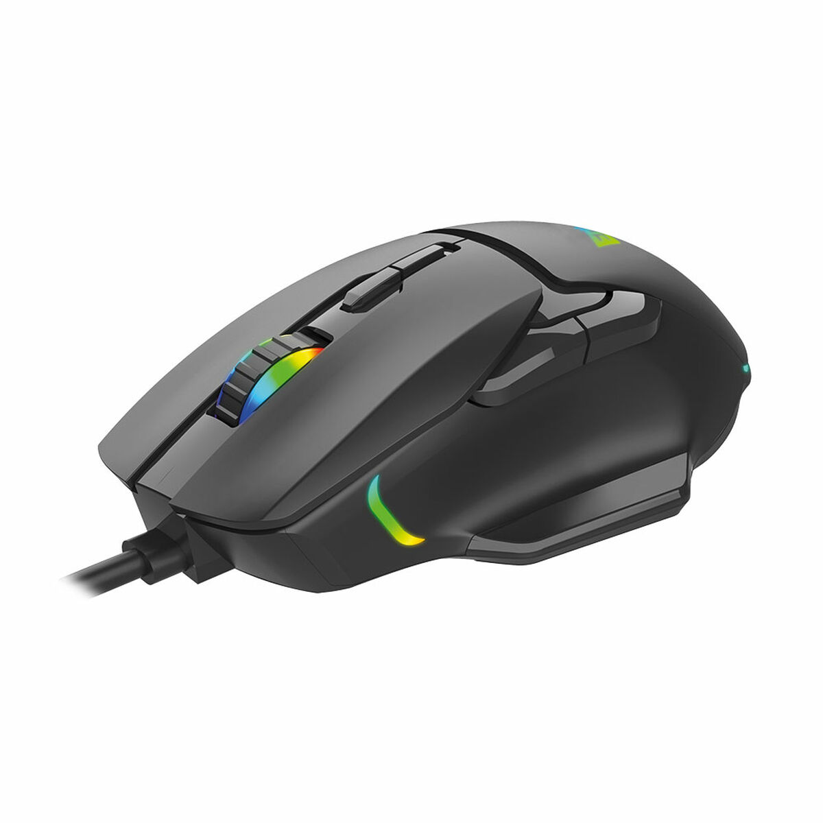Spelmus med LED EDM 07753 for players Svart 7200 dpi - 3